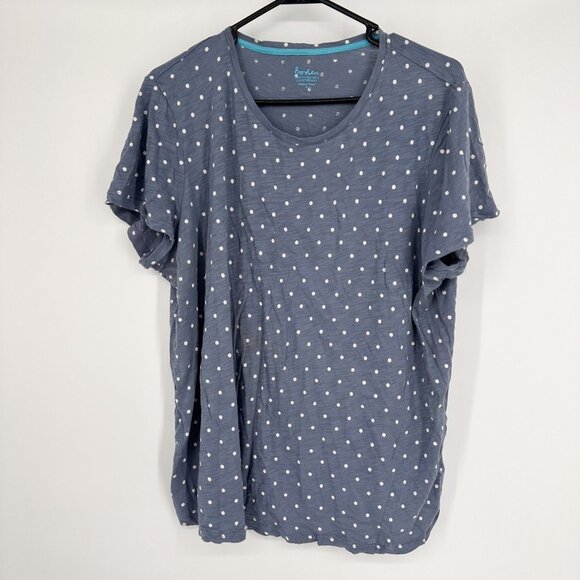 Boden Blouse Short Sleeve Blue Polka Dot Size‎ XL - Picture 1 of 4